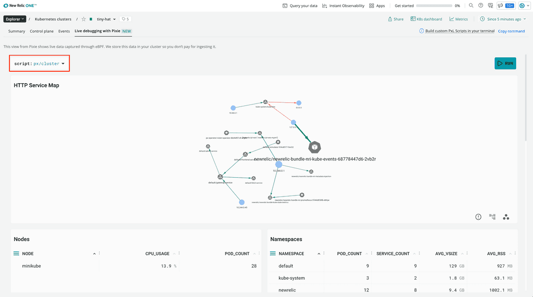 Pixie's cluster script